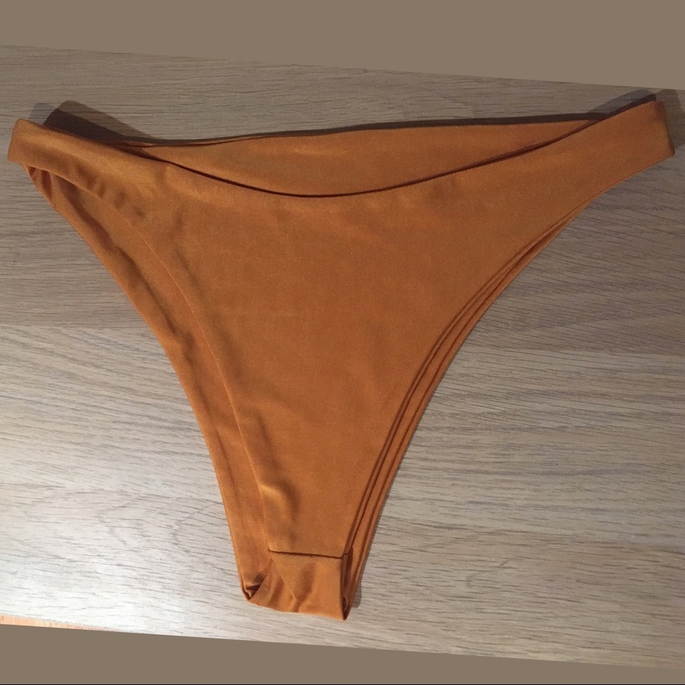 Bikini Bottom High Waist Brazilian Mustered Orange